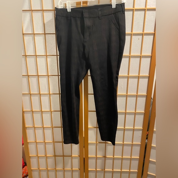 Kut from the Kloth Pants - Kut From The Kloth Pants Women 6 P Black Tartan Plaid Skinny Slim Fit Trousers